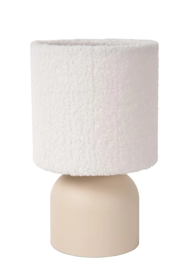 Lucide WOOLLY - Tischlampe - Ø 16 cm - 1xE14 - Beige - UIT